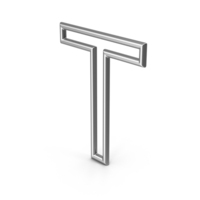 Letter T Silver PNG & PSD Images
