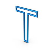 Blue Letter T PNG & PSD Images