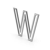 Silver Letter W PNG & PSD Images
