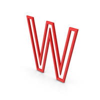 Letter W Red PNG & PSD Images