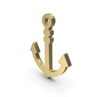 Anchor Logo Gold PNG & PSD Images