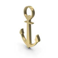 Anchor Ship Logo Gold PNG & PSD Images