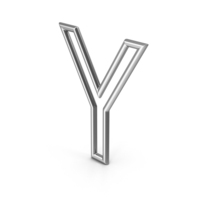 Letter Y Silver PNG & PSD Images