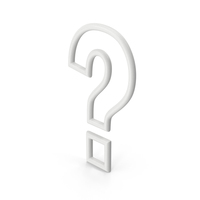 White Question Mark Symbol PNG & PSD Images