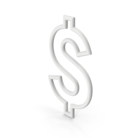 White Dollar Sign PNG & PSD Images