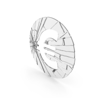 Cracked Glass Euro Symbol PNG & PSD Images