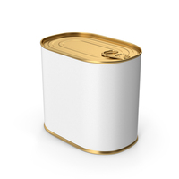 Gold White Tin Can PNG & PSD Images