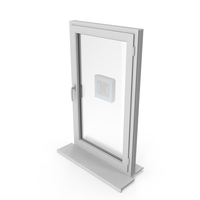 Plastic Window with Cleaning Robot PNG & PSD Images