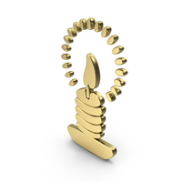 Gold Candle Symbol PNG & PSD Images