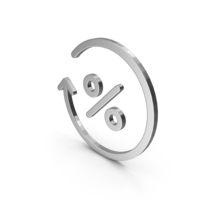 Silver Reset with Percent Symbol PNG & PSD Images
