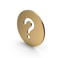 Gold Question Mark On a Circular Symbol PNG & PSD Images