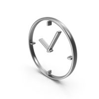 Silver Clock Symbol PNG & PSD Images
