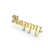 Happy Gift Party Logo Gold PNG & PSD Images