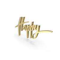 Happy Gift Logo Gold PNG & PSD Images