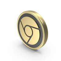 Chrome Gold Coin PNG & PSD Images