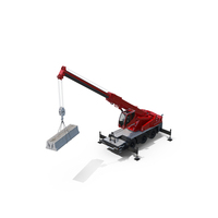 Compact Mobile Crane With Load PNG & PSD Images