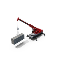Mobile Crane With Concrete Slab PNG & PSD Images