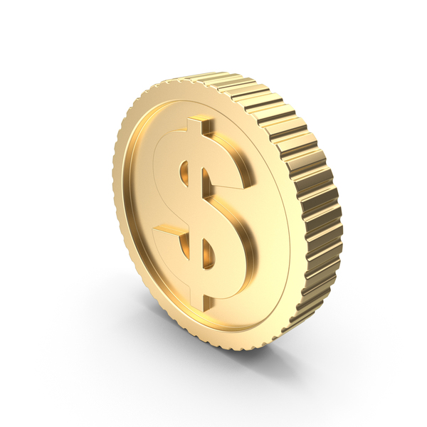 Golden Dollar Coin PNG & PSD Images