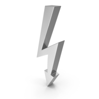 Lightning Electricity Icon Silver PNG & PSD Images