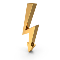 Lightning Electricity Icon Gold PNG & PSD Images