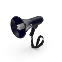 Police Megaphone With Strap Grip PNG & PSD Images