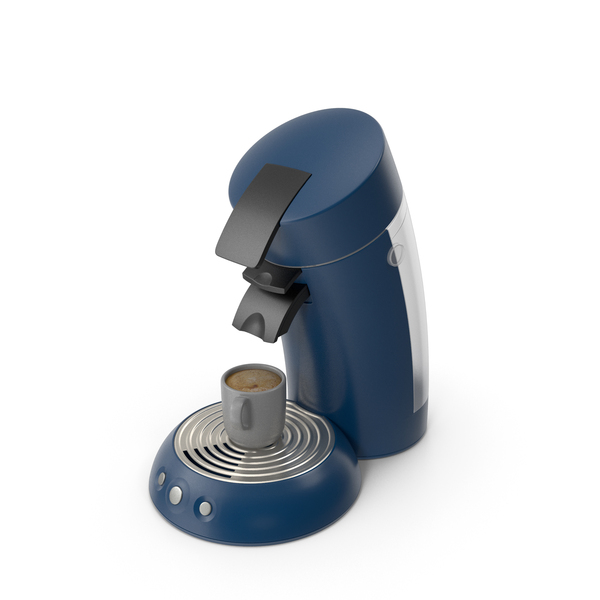 Blue Coffee Maker With Cup PNG & PSD Images