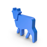 Blue Cow Symbol PNG & PSD Images