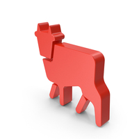 Red Cow Symbol PNG & PSD Images