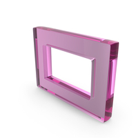 Pink Rectangular Glass Frame PNG & PSD Images