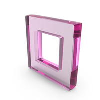 Pink Square Glass Frame PNG & PSD Images