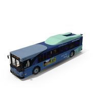 Gillig Low Floor Hybrid Bus Intercity Blue Simple Interior PNG & PSD Images