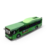 Gillig Green Low Floor Intercity Hybrid Bus PNG & PSD Images