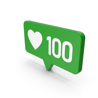 Green Heart Comment Symbol PNG & PSD Images
