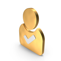 Gold Silver Tick Confirmed Profile Icon PNG & PSD Images