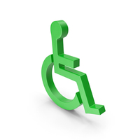 Green Handicapped Icon PNG & PSD Images