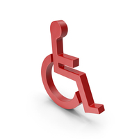 Red Handicapped Icon PNG & PSD Images