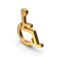 Gold Handicapped Icon PNG & PSD Images