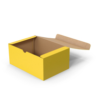 Yellow Box Package Opened PNG & PSD Images