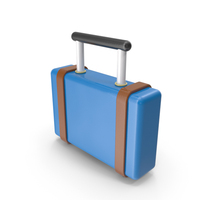 Cartoon Suitcase Blue PNG & PSD Images