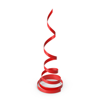 Curly Ribbon Red PNG & PSD Images