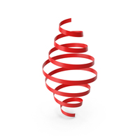 Red Curly Ribbon PNG & PSD Images