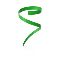 Green Curly Ribbon PNG & PSD Images