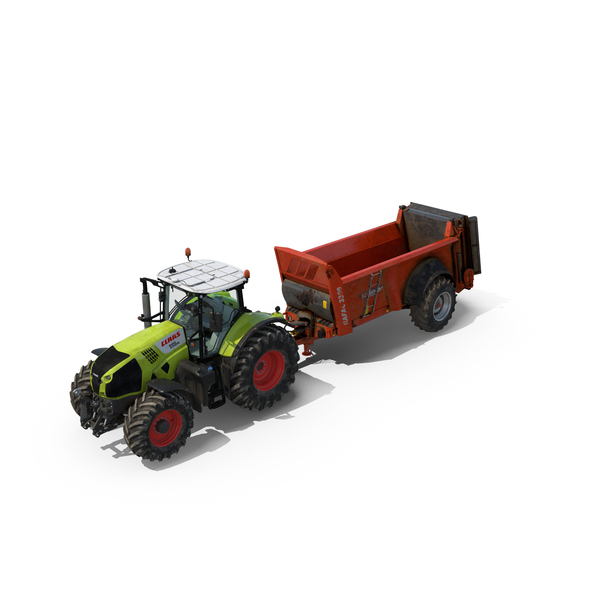 Tractor Claas Axion 800 with Sodimac Rafal 3300 Spreader PNG & PSD Images