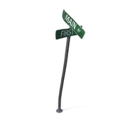 Damaged Street Name Sign PNG & PSD Images