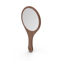 Hand Mirror Dark Wood PNG & PSD Images