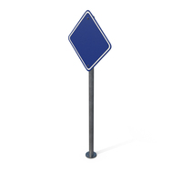 Blue Diamond Street Sign PNG & PSD Images