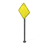 Yellow Dirty Diamond Street Sign PNG & PSD Images