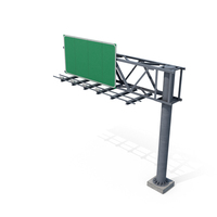 Blank Green Direction Highway Sign PNG & PSD Images