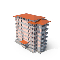 Residential Building Orange Roof PNG & PSD Images
