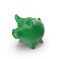 Green Piggy Bank PNG & PSD Images